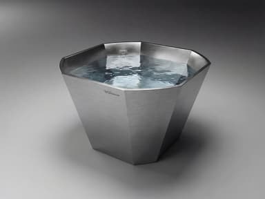 Colderatti Bowl stainless steel cold plunge angle view