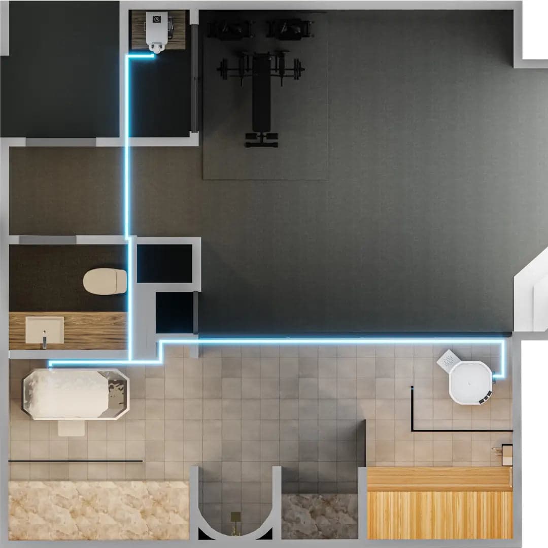 Colderatti flexible chiller placement floor plan