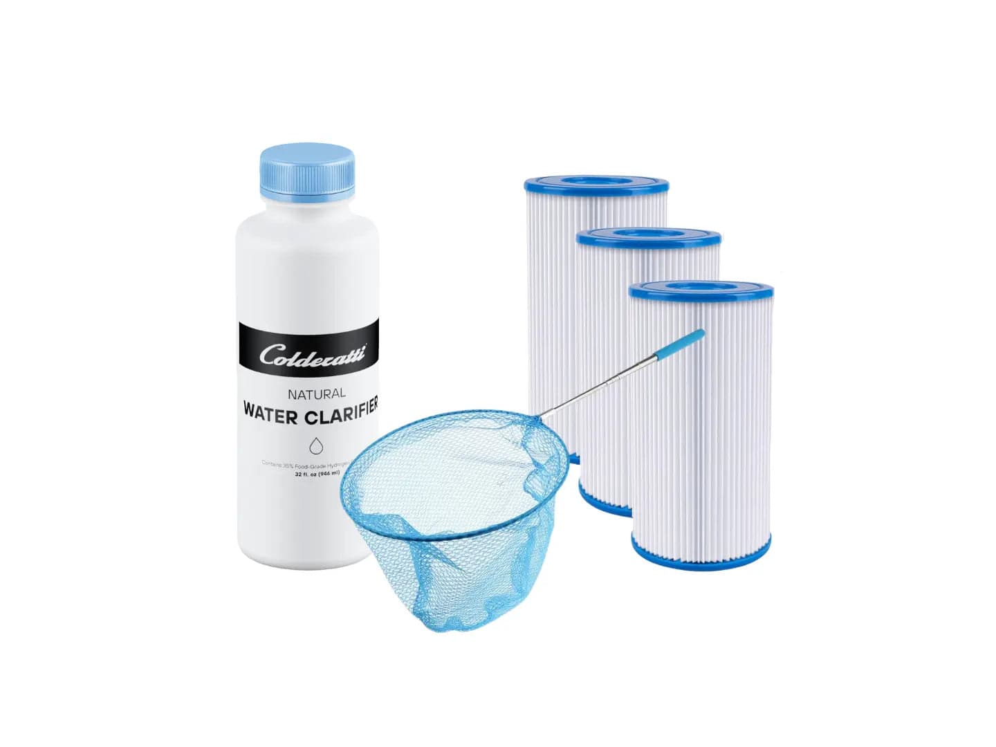 Colderatti water care kit with filters and clarifier